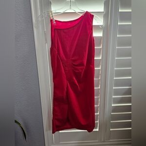 Elegant Red Sleeveless Dress Size Small